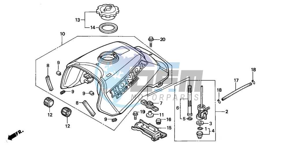 1996 honda fourtrax 300 parts diagram