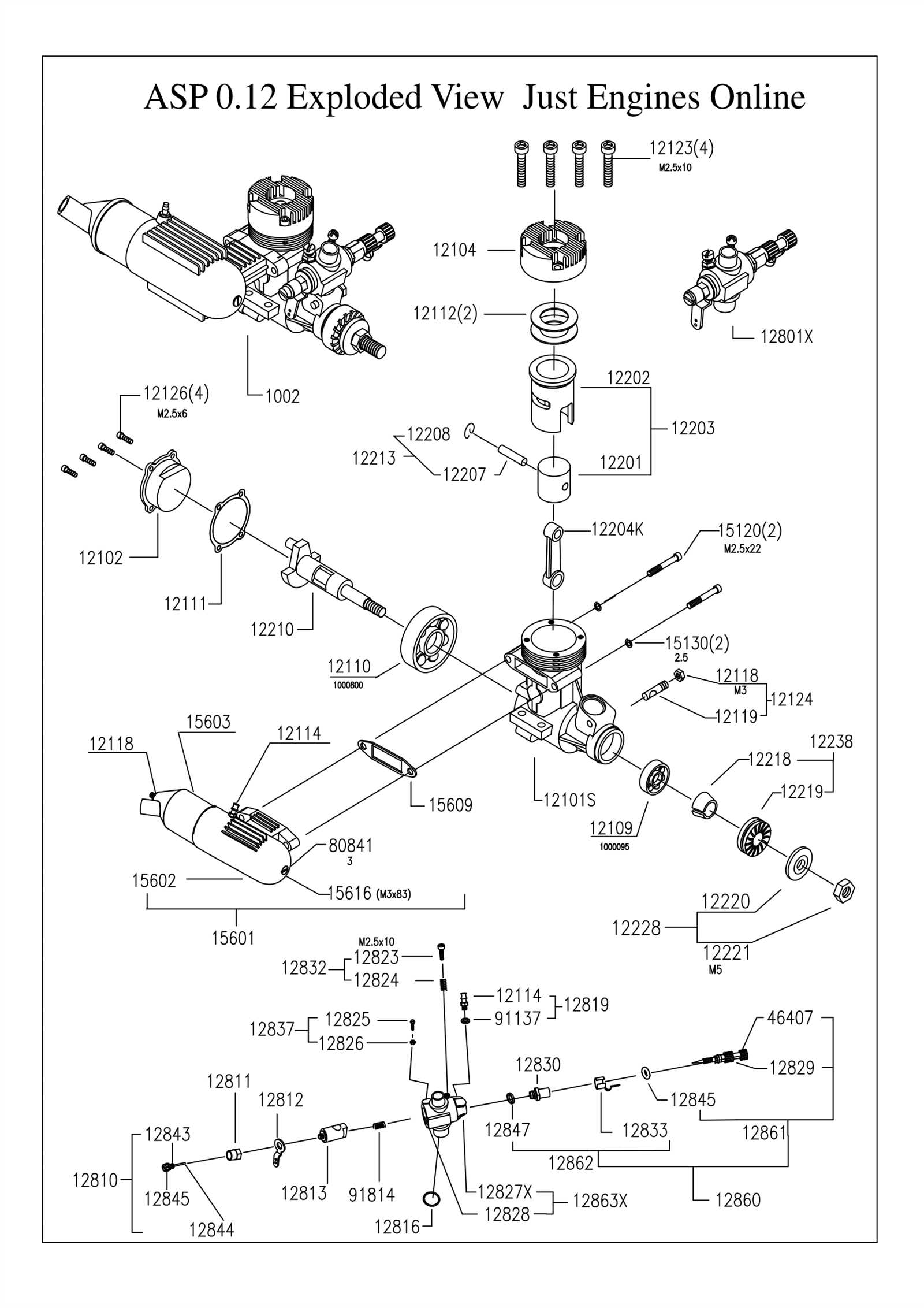 2 stroke engine parts diagram