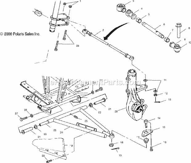 2001 polaris sportsman 500 ho parts diagram