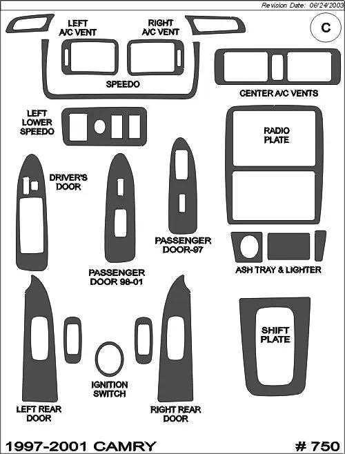 2001 toyota camry parts diagram