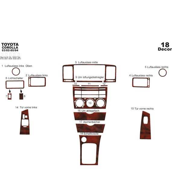 2004 toyota corolla parts diagram