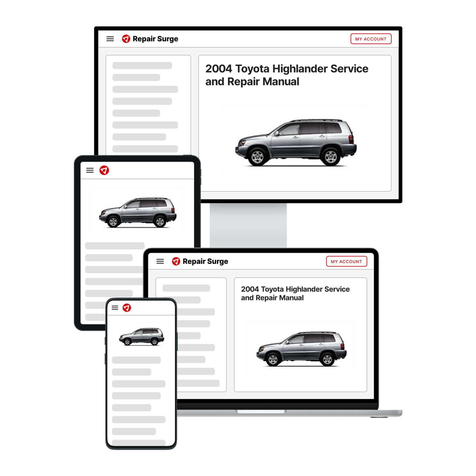 2004 toyota highlander parts diagram