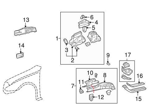 2004 toyota matrix parts diagram