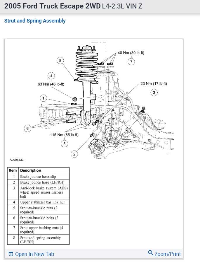 2005 ford escape parts diagram