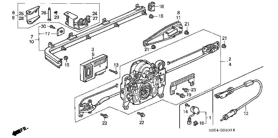 2005 honda odyssey sliding door parts diagram