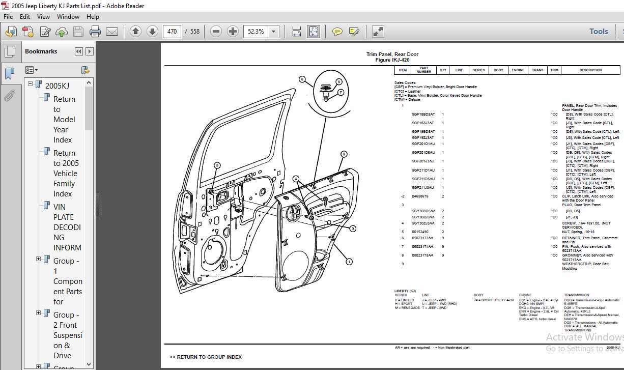 2005 jeep liberty parts diagram