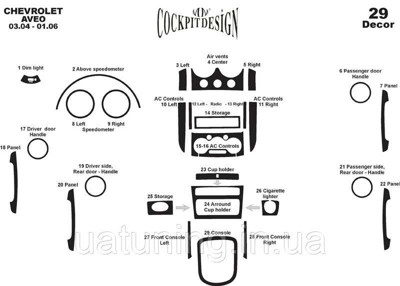 2006 chevy aveo parts diagram