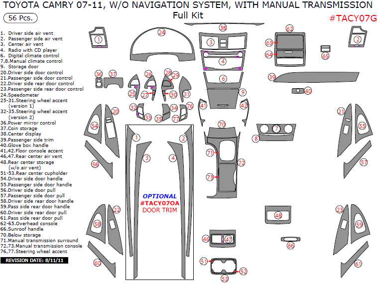 2007 toyota camry parts diagram