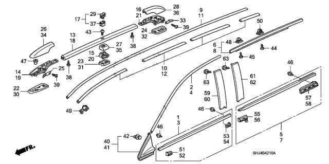 2007 honda odyssey sliding door parts diagram