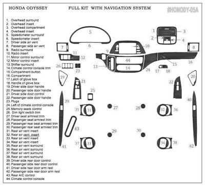 2008 honda odyssey sliding door parts diagram