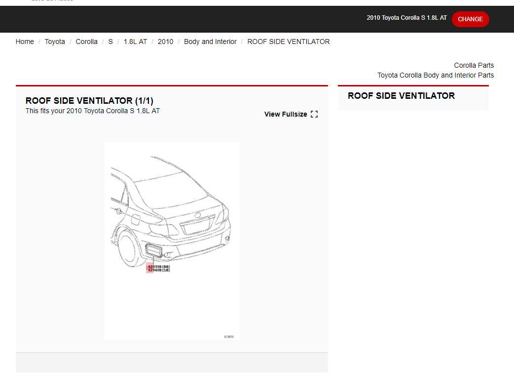 2010 toyota corolla parts diagram