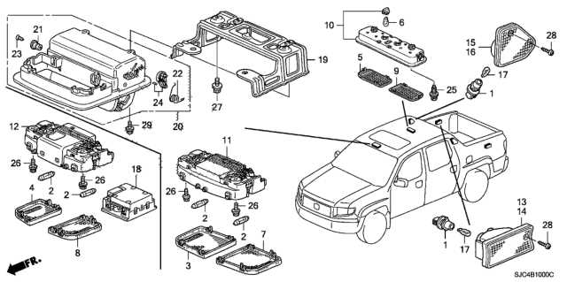 2011 honda ridgeline parts diagram