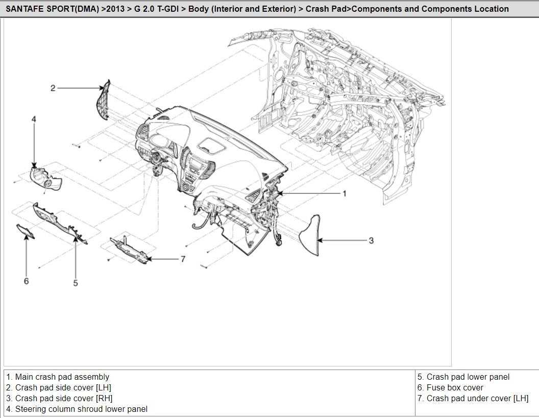 2013 hyundai santa fe sport parts diagram