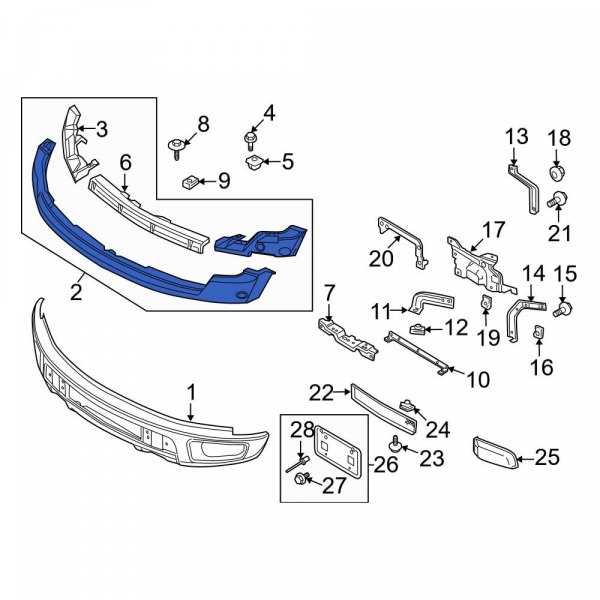 2013 ford f150 front bumper parts diagram