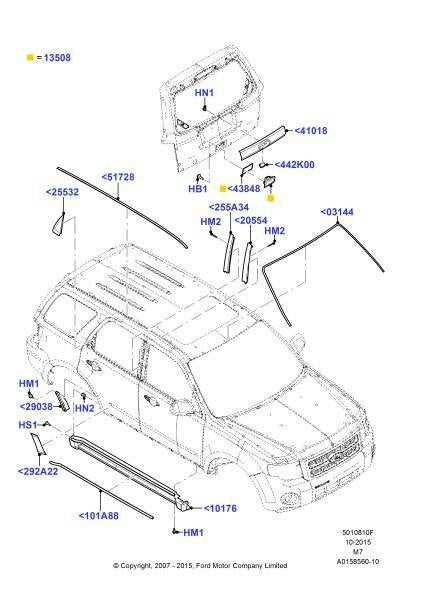 2015 ford escape body parts diagram