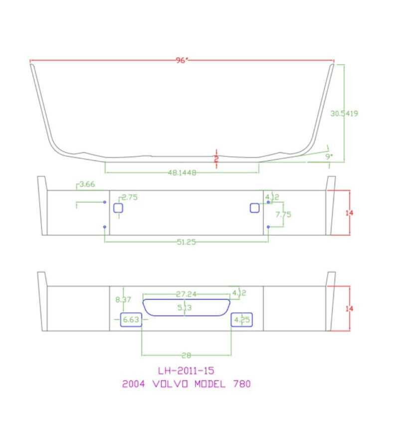 2015 freightliner cascadia front bumper parts diagram