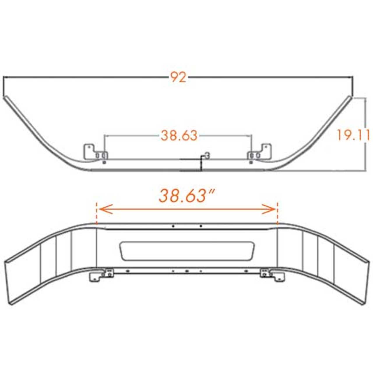 2015 freightliner cascadia front bumper parts diagram