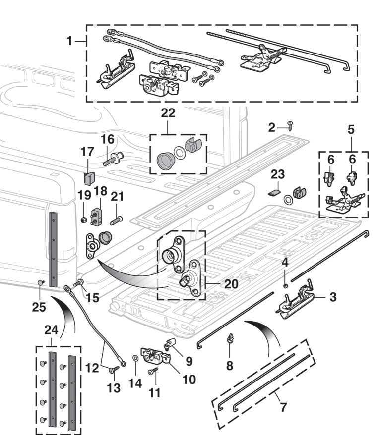 2016 ford f250 tailgate parts diagram