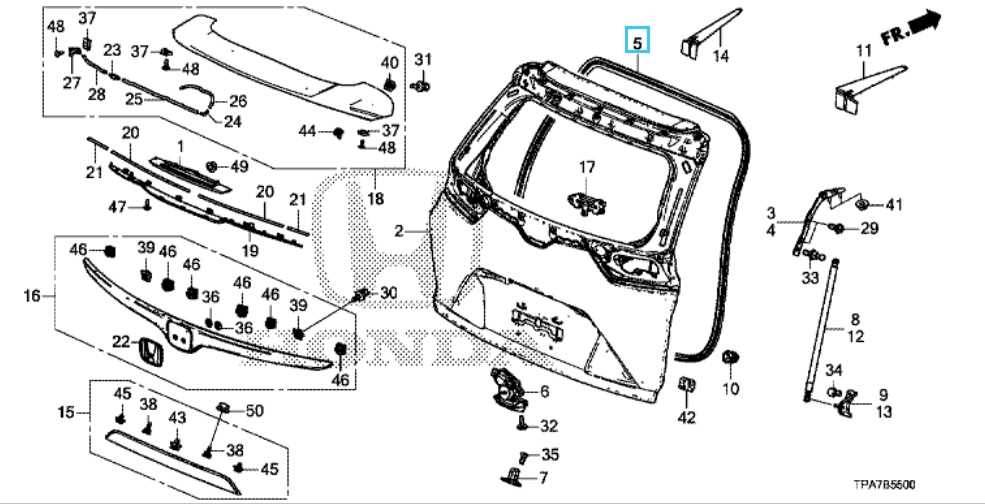 2017 honda crv body parts diagram