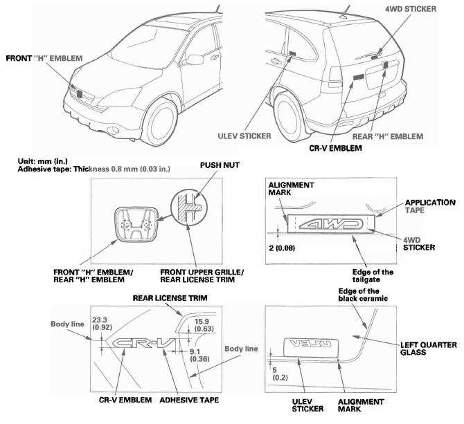 2017 honda crv body parts diagram