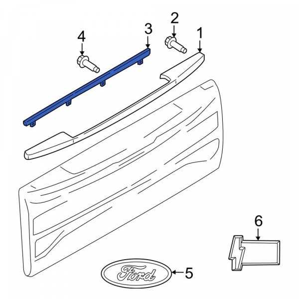 2018 ford f350 tailgate parts diagram