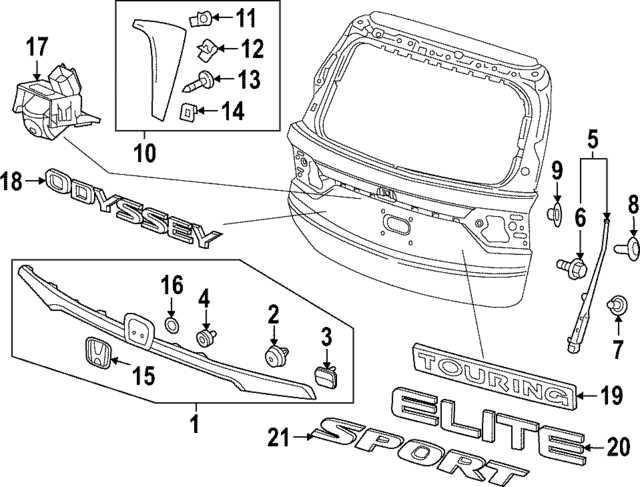 2019 honda odyssey parts diagram