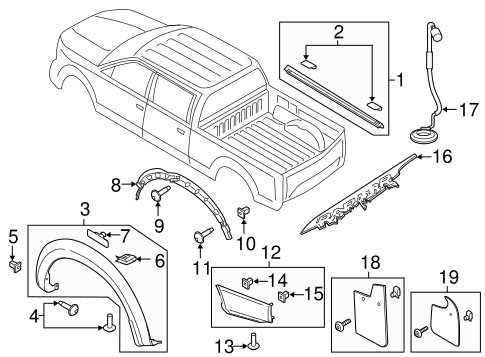 2019 ford f 150 tailgate parts diagram