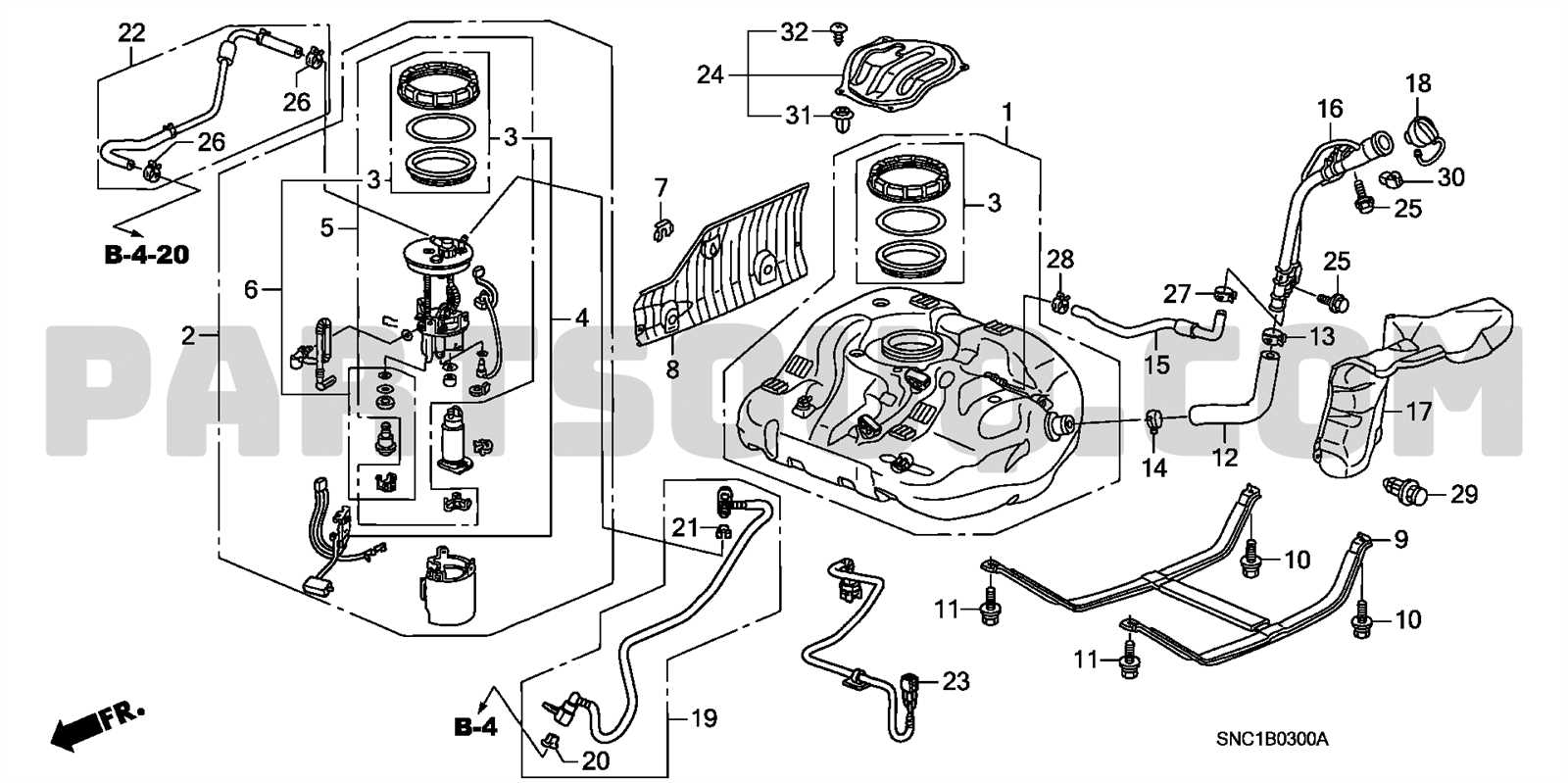 2019 honda civic parts diagram