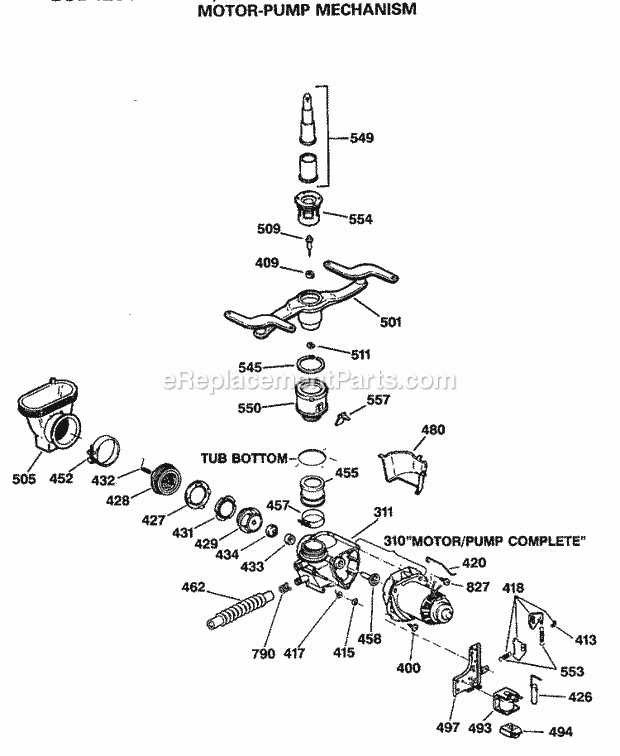 ge potscrubber dishwasher parts diagram