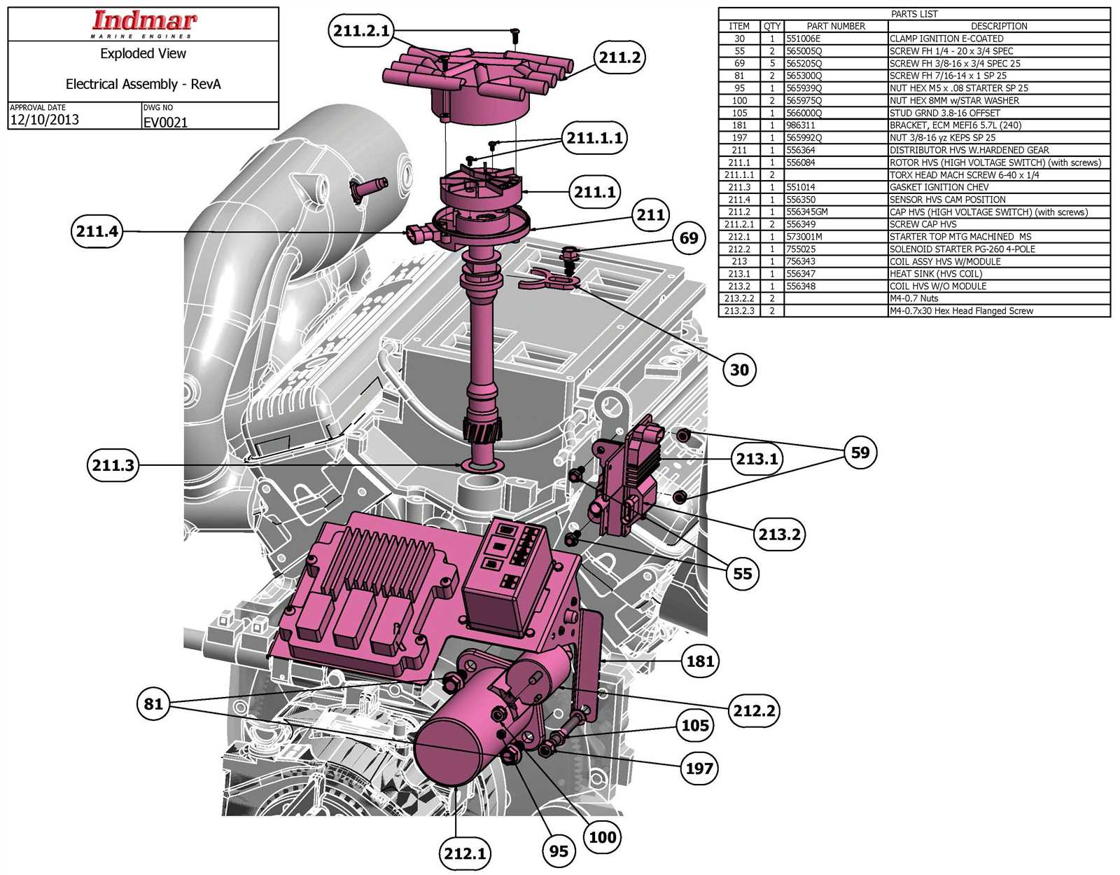 indmar marine engine parts diagram