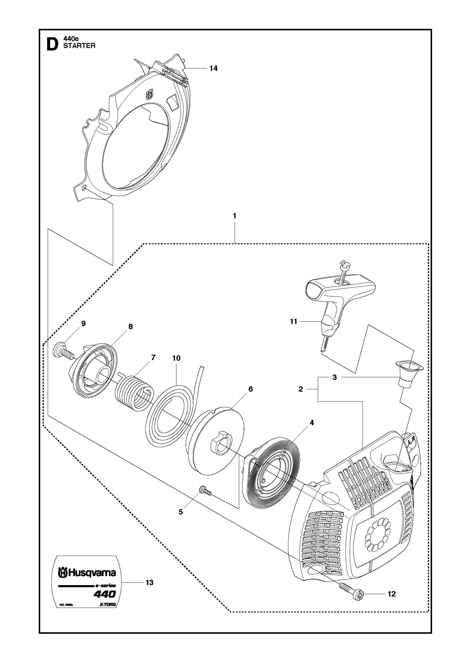 husqvarna 365 x torq parts diagram