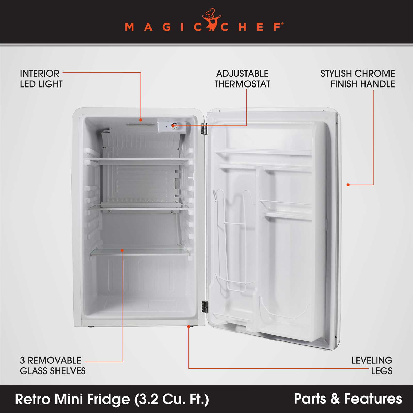 magic chef refrigerator parts diagram