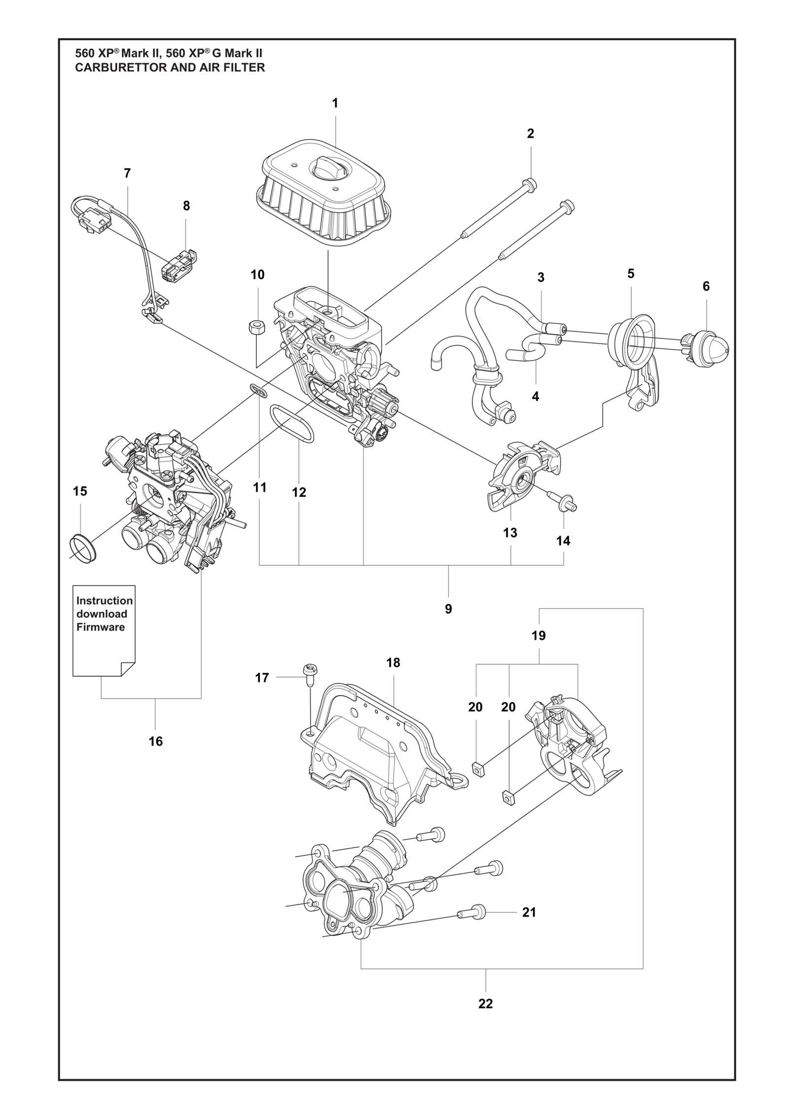 husqvarna 545 mark ii parts diagram