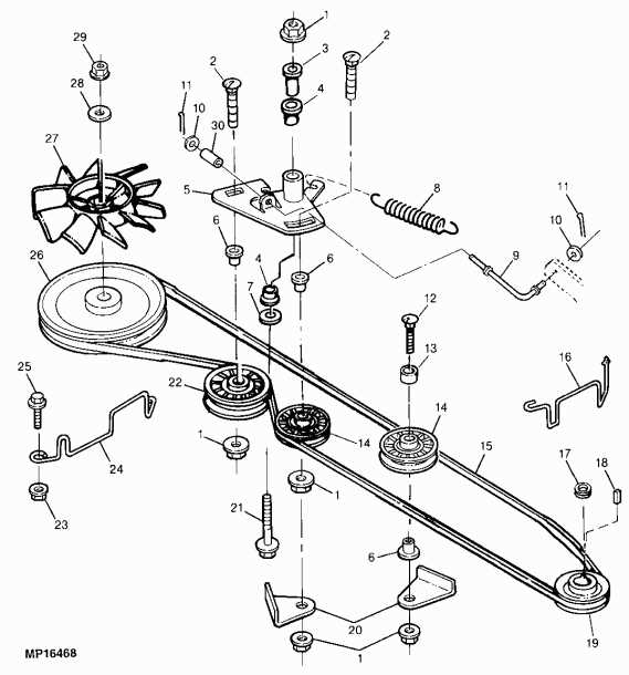 craftsman 46 inch mower deck parts diagram