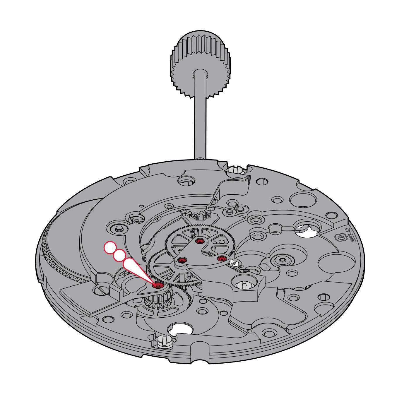 automatic watch movement parts diagram