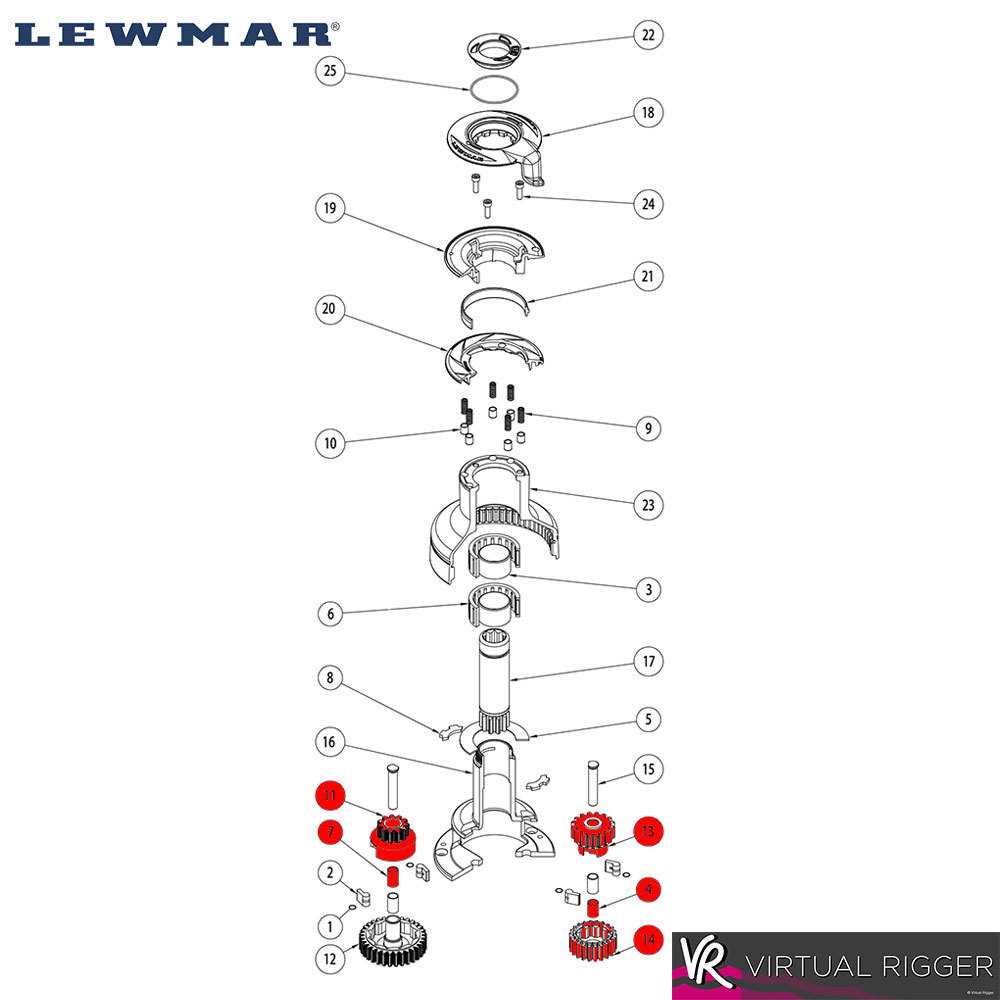 lewmar winch parts diagram