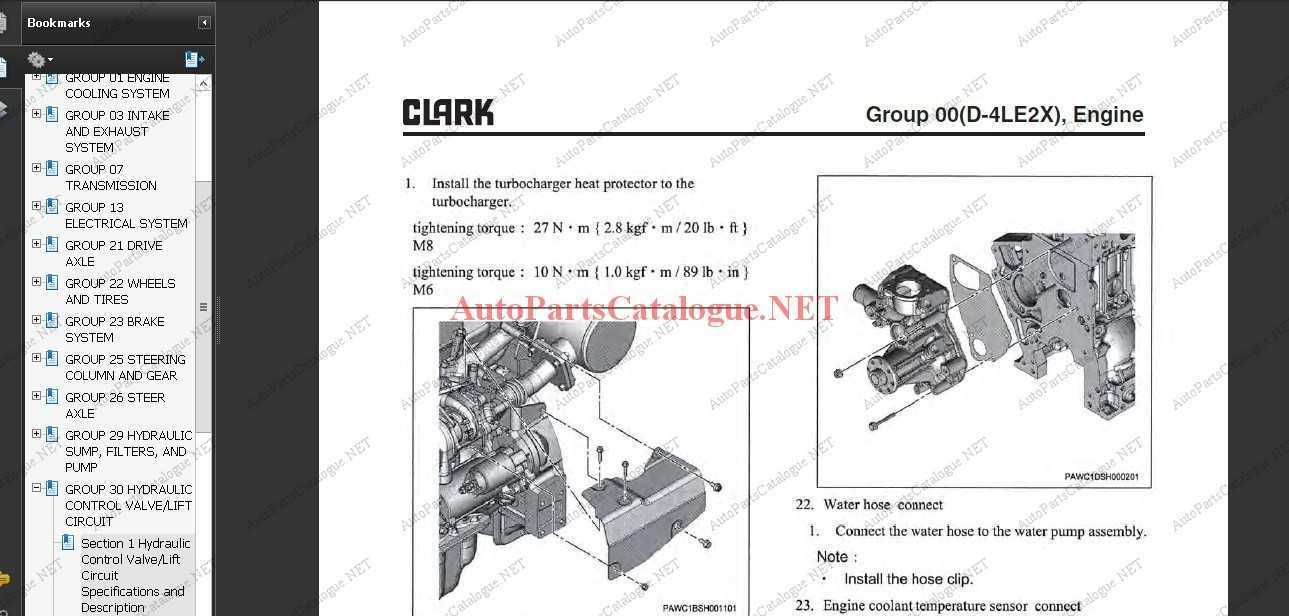 forklift hydraulic system clark forklift parts diagram