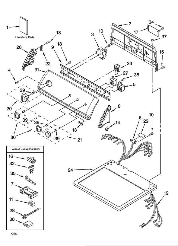 kenmore he3 dryer parts diagram