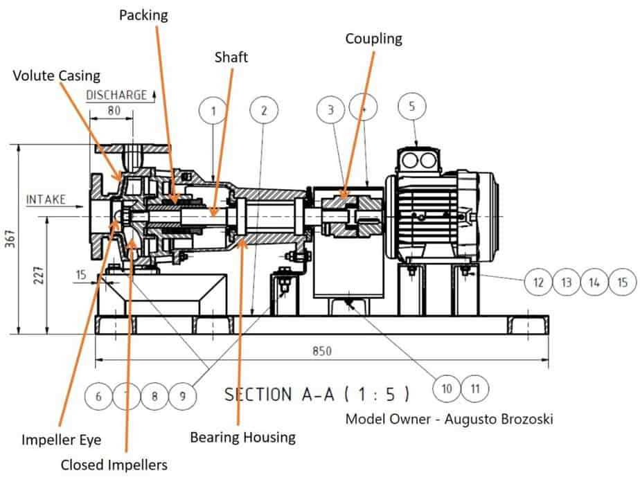 centrifugal pump diagram with parts