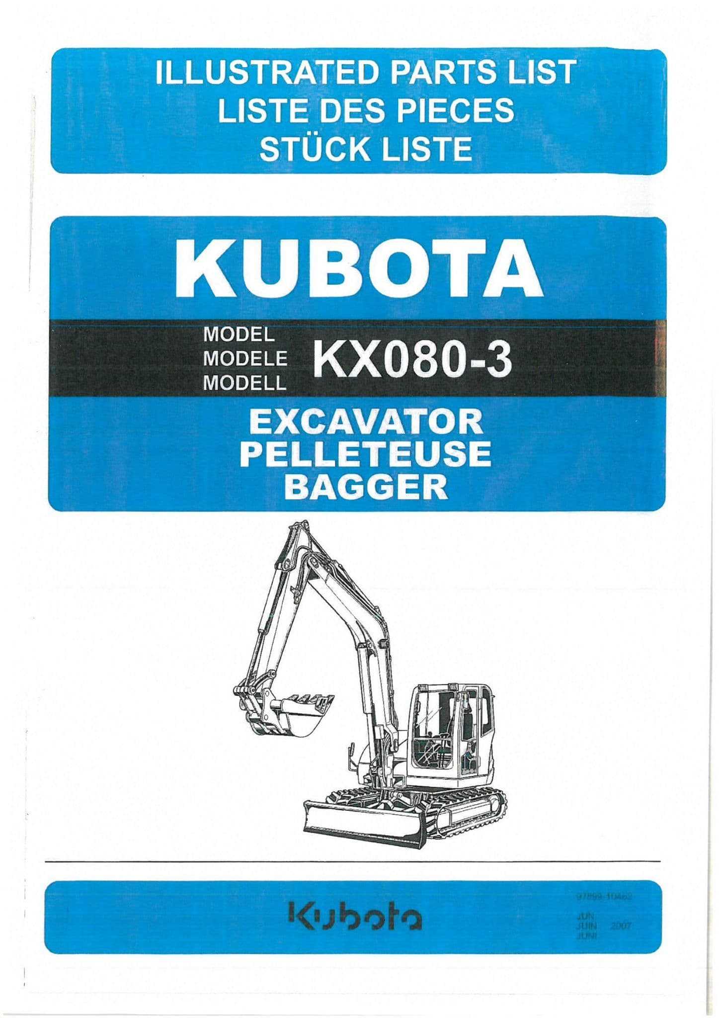 kubota kx080 3 parts diagram