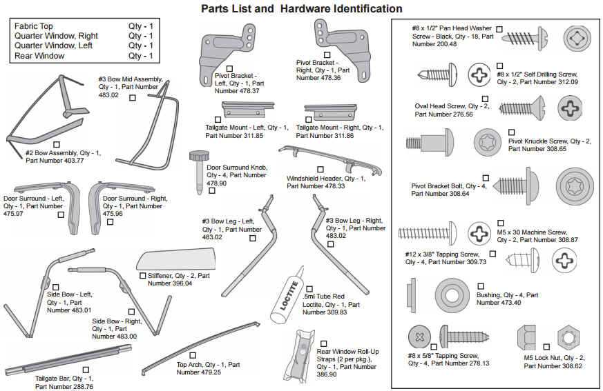 jeep wrangler yj soft top parts diagram