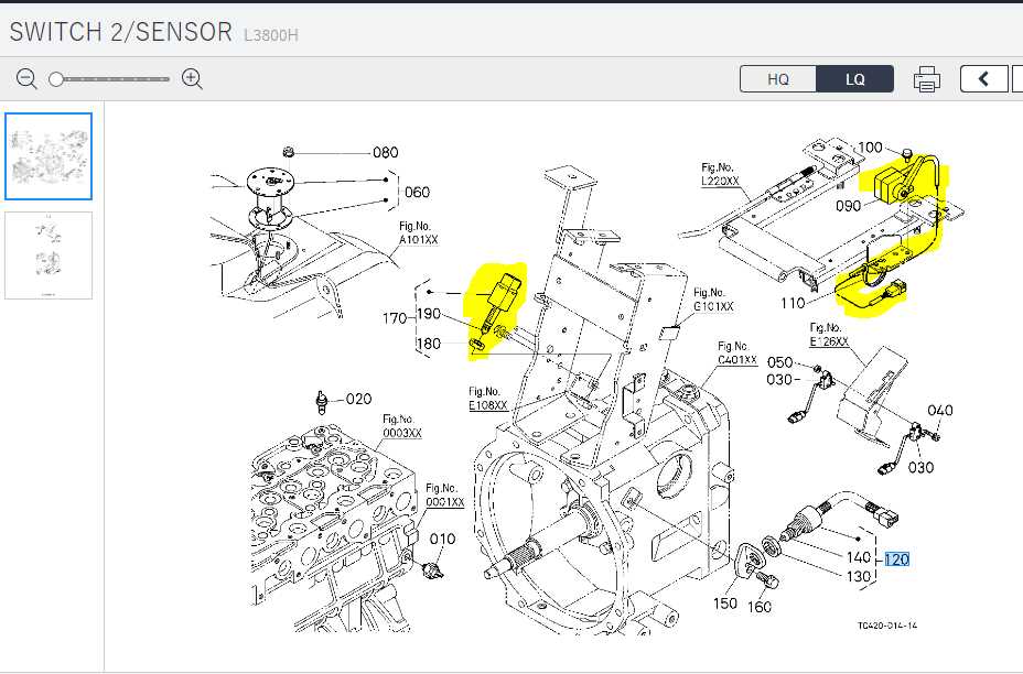 kubota l3800 parts diagram