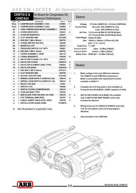 arb air locker parts diagram