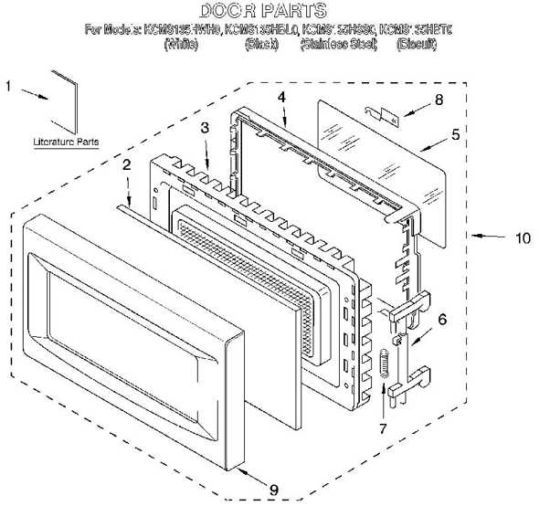 kitchenaid microwave parts diagram