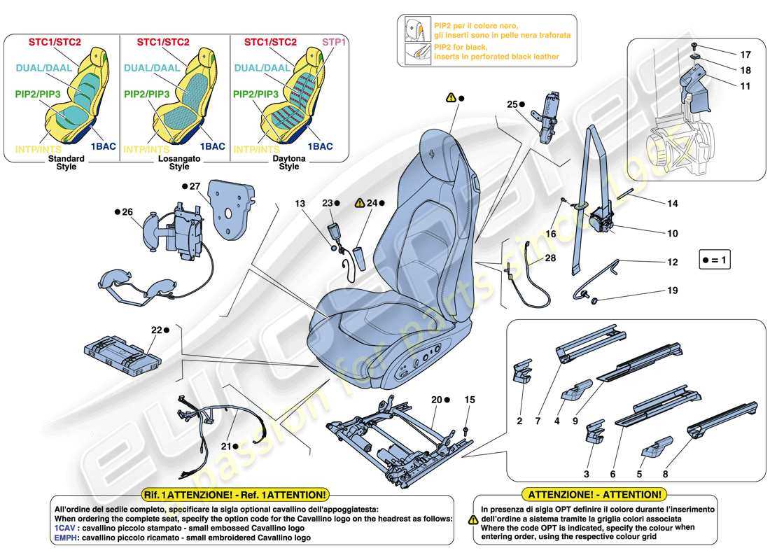 belt buckle parts diagram