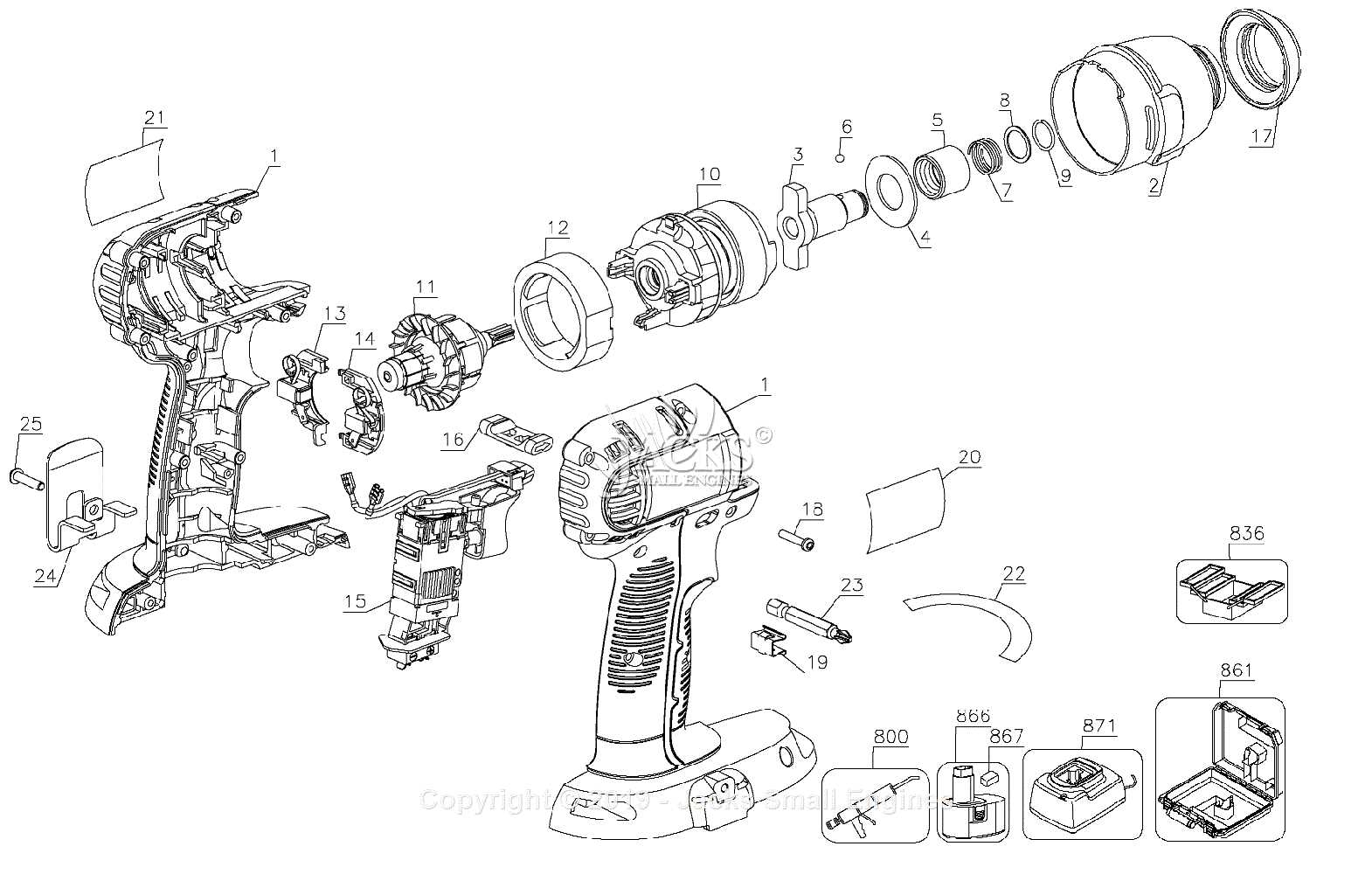 dewalt dcf850 parts diagram