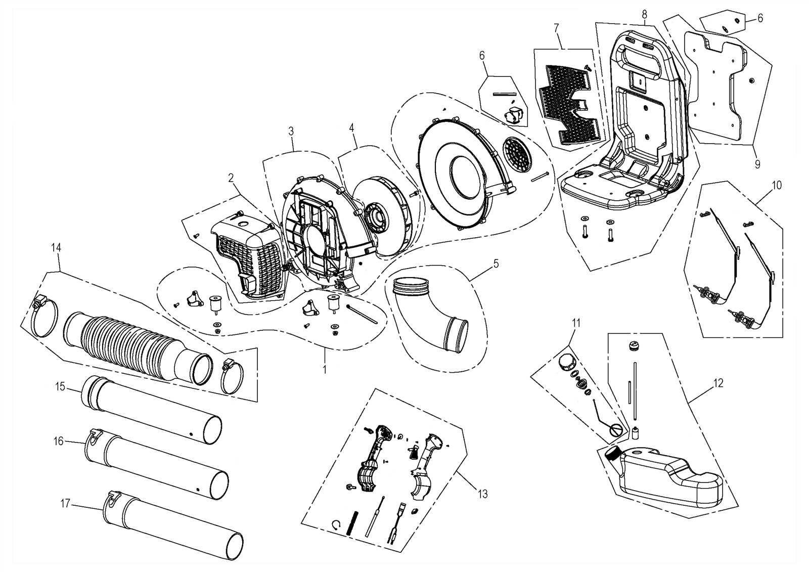 craftsman leaf blower parts diagram