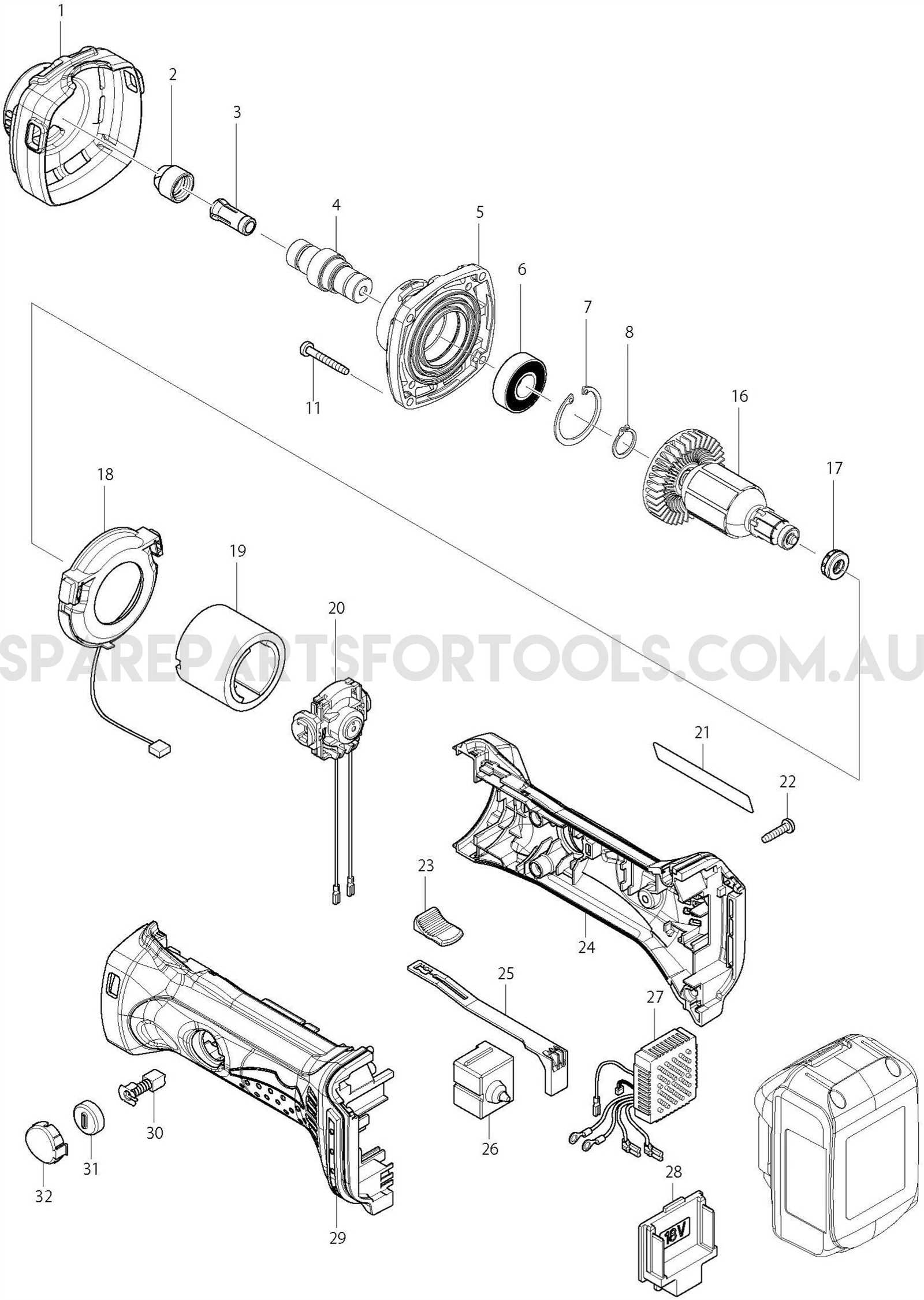 makita parts diagram