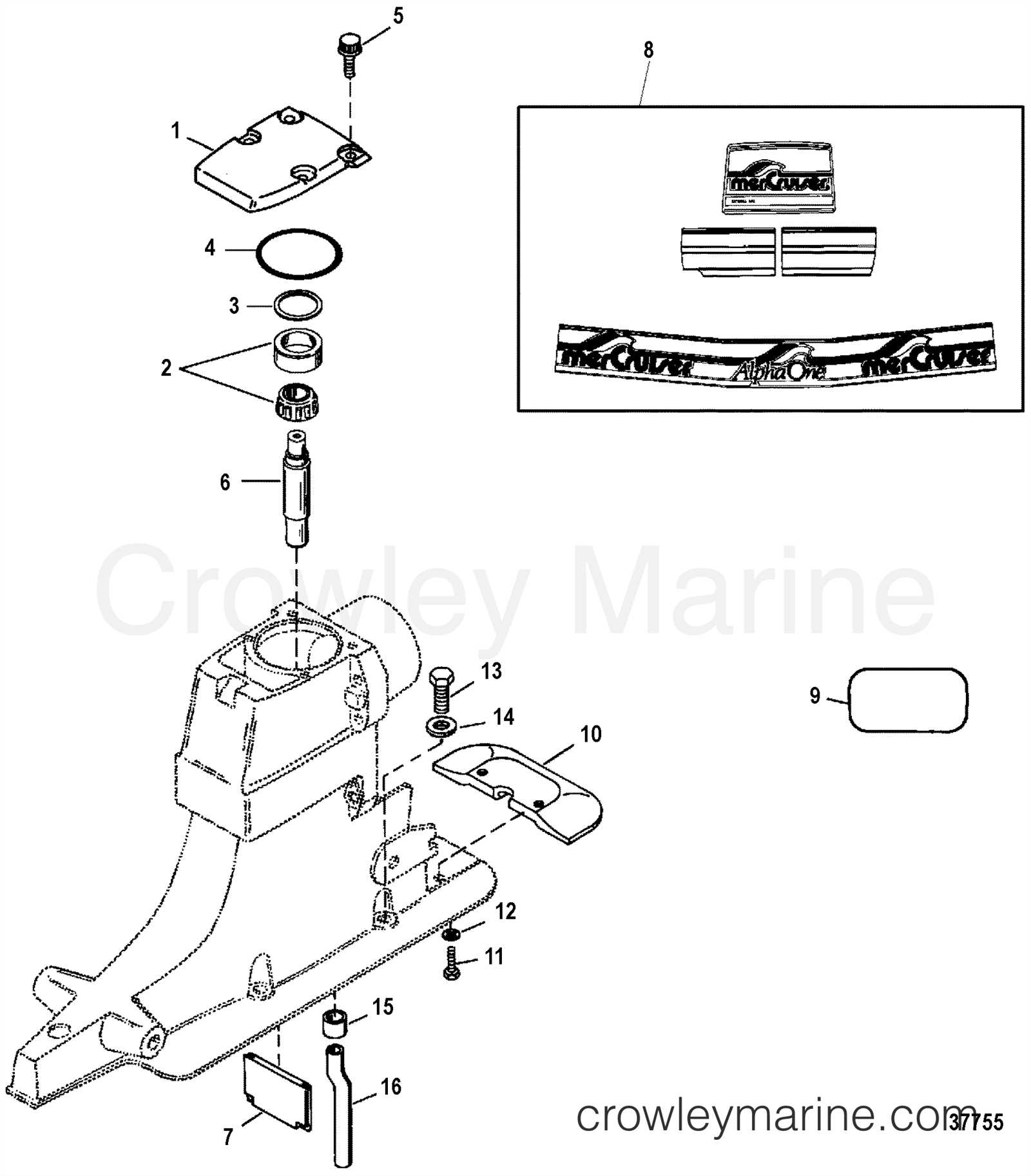 mercruiser alpha one parts diagram