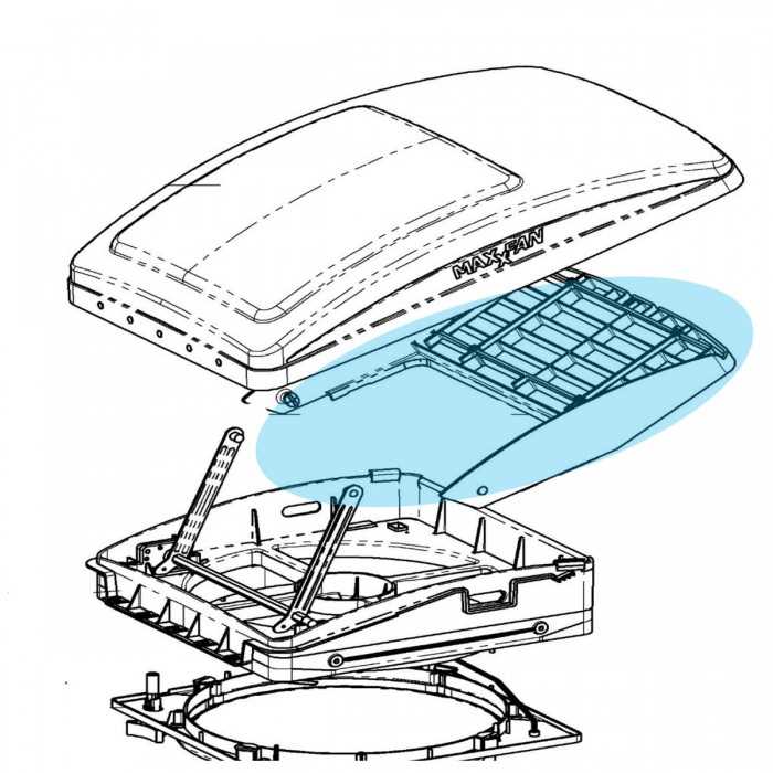 maxxair fan parts diagram